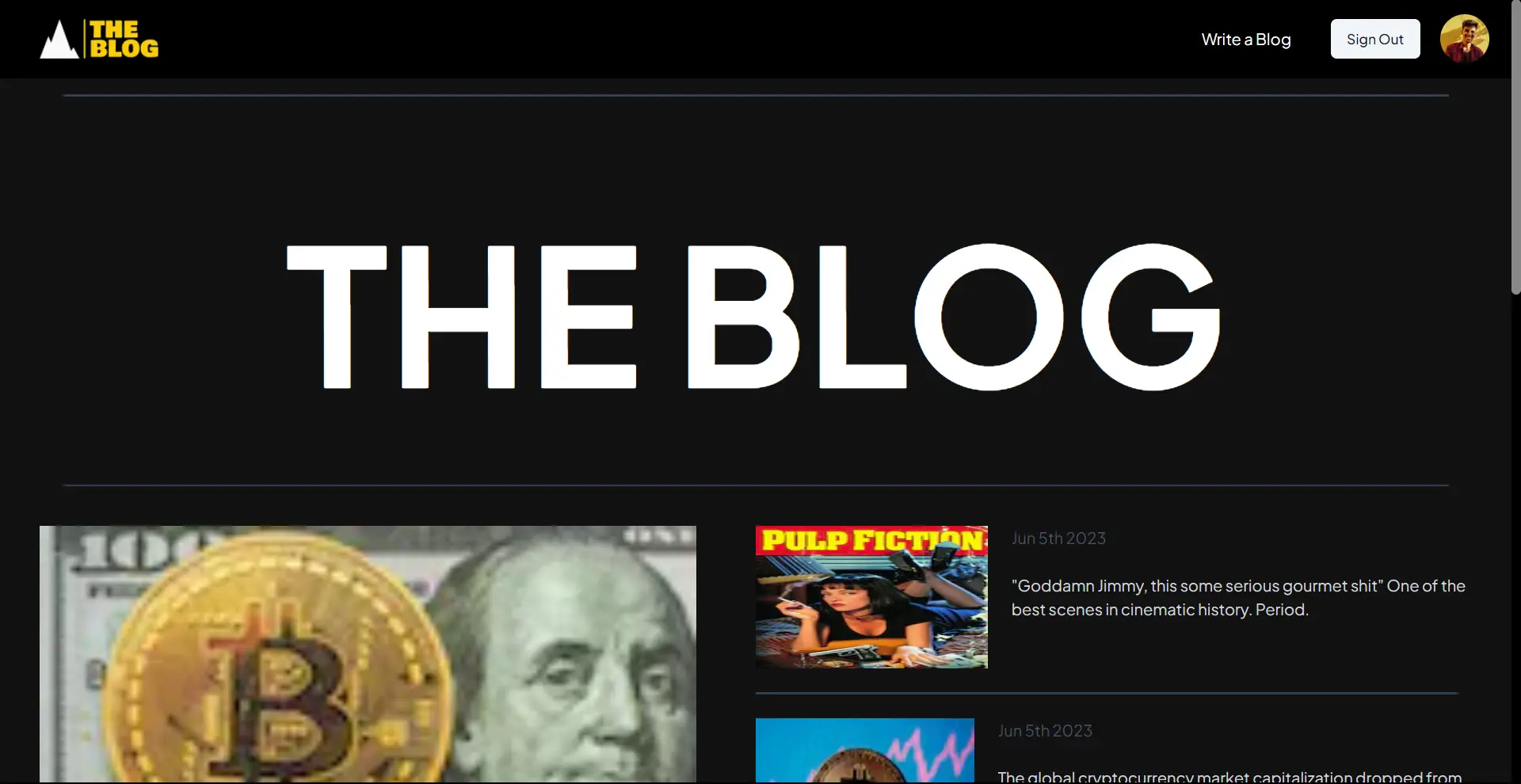 Next JS Blog V2 project screenshot