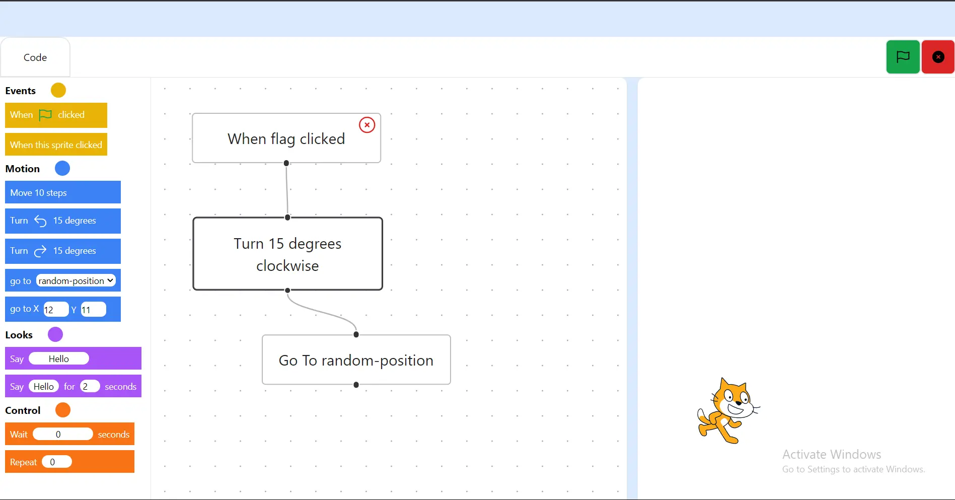 MIT Scratch Clone project screenshot